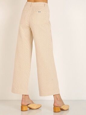 ROLLA’s Old Mate Wide-Leg Pants Gold Strip Pinstripe Size 26 Fall Boho